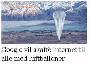Internet til alle med luftballon